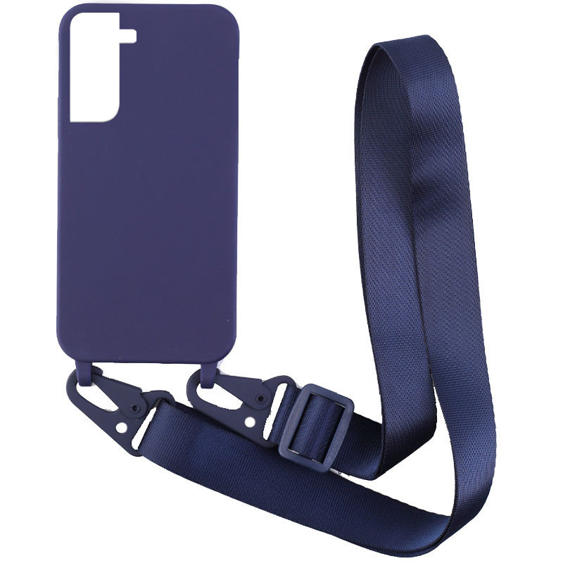 

Чехол Crossbody с длинным цветным ремешком для Samsung Galaxy S22+ (Синий) 1421417