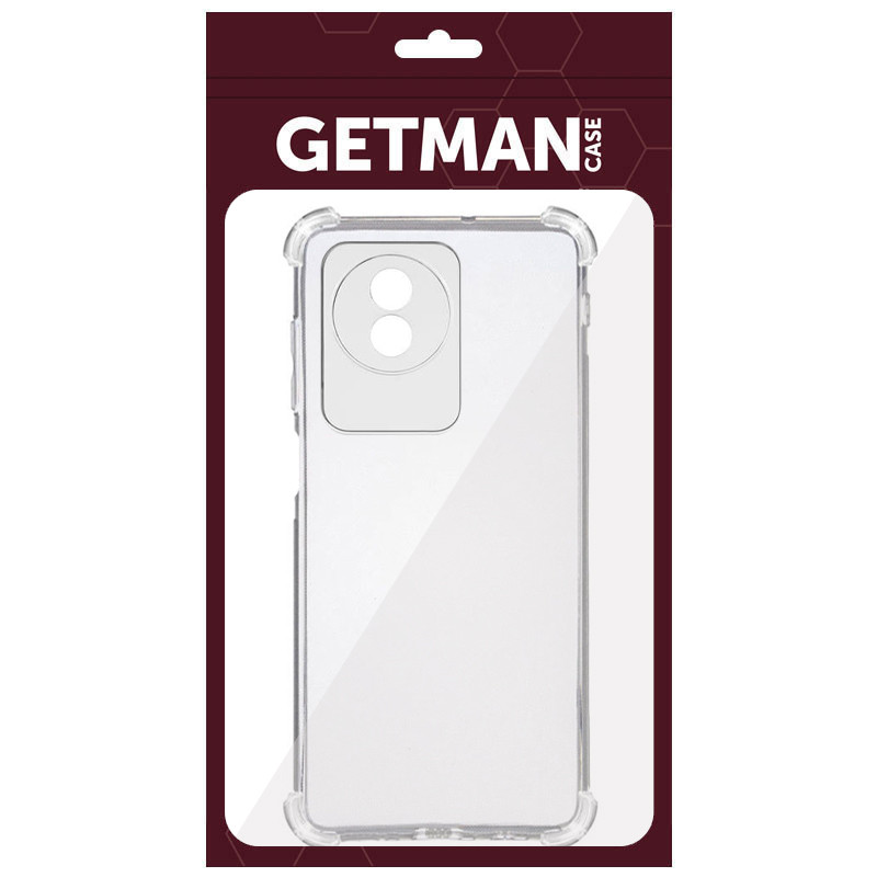 Заказать TPU чехол GETMAN Ease logo усиленные углы Full Camera для Vivo Y02 (Бесцветный (прозрачный)) на vchehle.ua