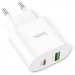 Фото МЗП Hoco C95A PD20W+QC3.0 (1USB-A/1C) (Білий) на vchehle.ua