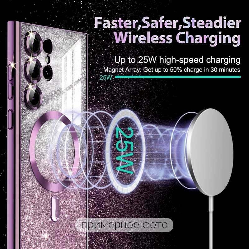 TPU чохол Delight case with Magnetic Safe з захисними лінзами на камеру на Samsung Galaxy S21 (Фіолетовий / Deep Purple) в магазині vchehle.ua