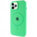 Чехол Silicone Case Full Protective (AA) with Magnetic Safe для Apple iPhone 11 Pro Max (6.5") (Зеленый / Spearmint)