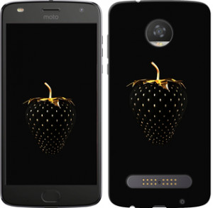 Чехол Черная клубника для Motorola Moto Z2 Play