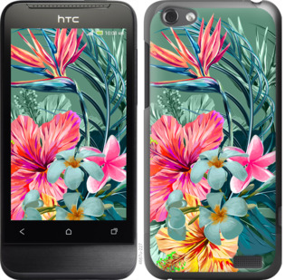 

Чохол Тропічні квіти v1 на HTC One V t320e 844927