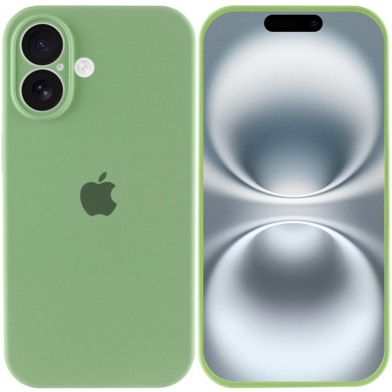 Фото Чохол Silicone Case Full Camera Protective (AA) на Apple iPhone 16 (6.1") (М'ятний / Mint) на vchehle.ua