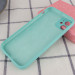 Фото Чехол Silicone Case Full Camera Protective (AA) NO LOGO для Apple iPhone 12 (6.1") (Бирюзовый / Marine Green) в магазине vchehle.ua
