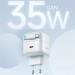 МЗП Usams US-CC202 GaN With Type-C Magnetic Retractable Cable Module XMF Ser. 35W (2USB-C) (White) в магазині vchehle.ua