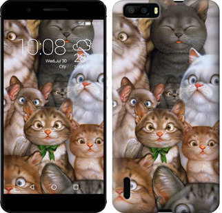 

Чехол коты для Huawei Honor 6 Plus 476606