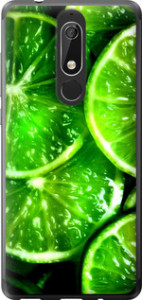 Чехол Зелёные дольки лимона для Nokia 5.1