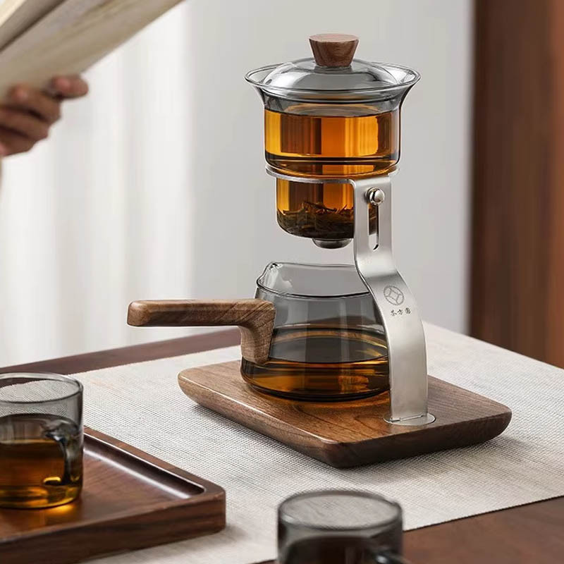 Чайник для заварювання TeaPot D-41 Automatic tea maker 300/400ml (Transparent gray) в магазині vchehle.ua
