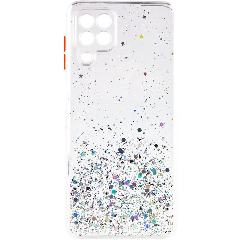 TPU чехол Spangle star с защитой камеры для Samsung Galaxy A12 / M12 (Прозрачный)