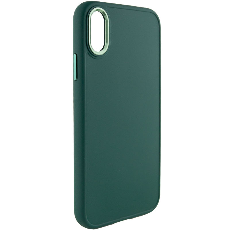 Фото TPU чохол Bonbon Metal Style на Apple iPhone XS Max (6.5") (Зелений / Pine green) на vchehle.ua