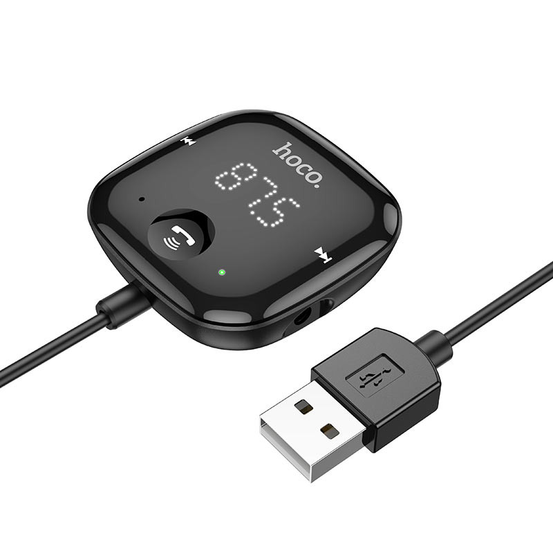 Фото Bluetooth FM ресивер HOCO E65 Unity car transmitter (BT, TF, AUX) (Черный) на vchehle.ua