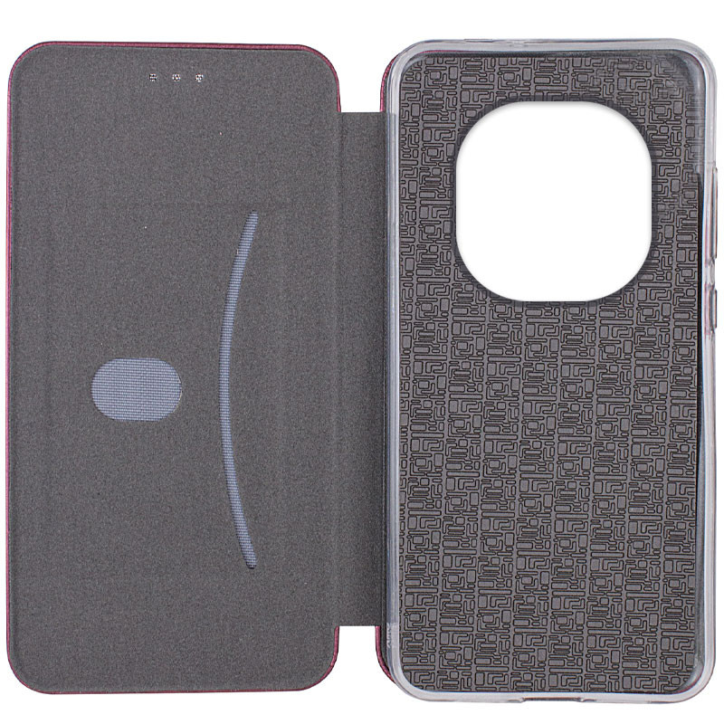 Шкіряний чохол-книжка Classy на Xiaomi Redmi Note 14 Pro 5G / 14 Pro+ 5G (Бордовий) в магазині vchehle.ua