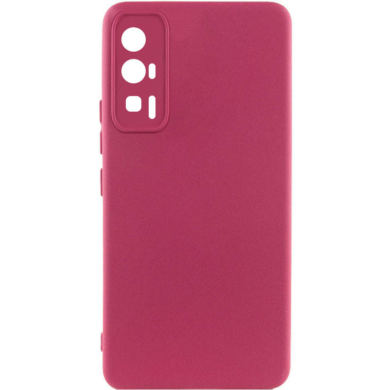 Чехол Silicone Cover Lakshmi Full Camera (A) для Xiaomi Poco F5 Pro (Бордовый / Marsala)