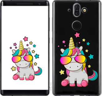 

Чохол Єдиноріг в окулярах на Nokia 8 Sirocco 911987