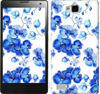 

Чехол Голубые орхидеи для Huawei Honor 3C 725255