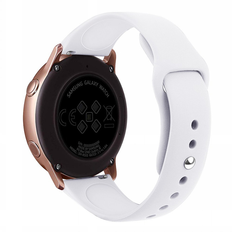 Фото Силиконовый ремешок Sport для Xiaomi Amazfit/Samsung 22 mm (Белый / White) на vchehle.ua