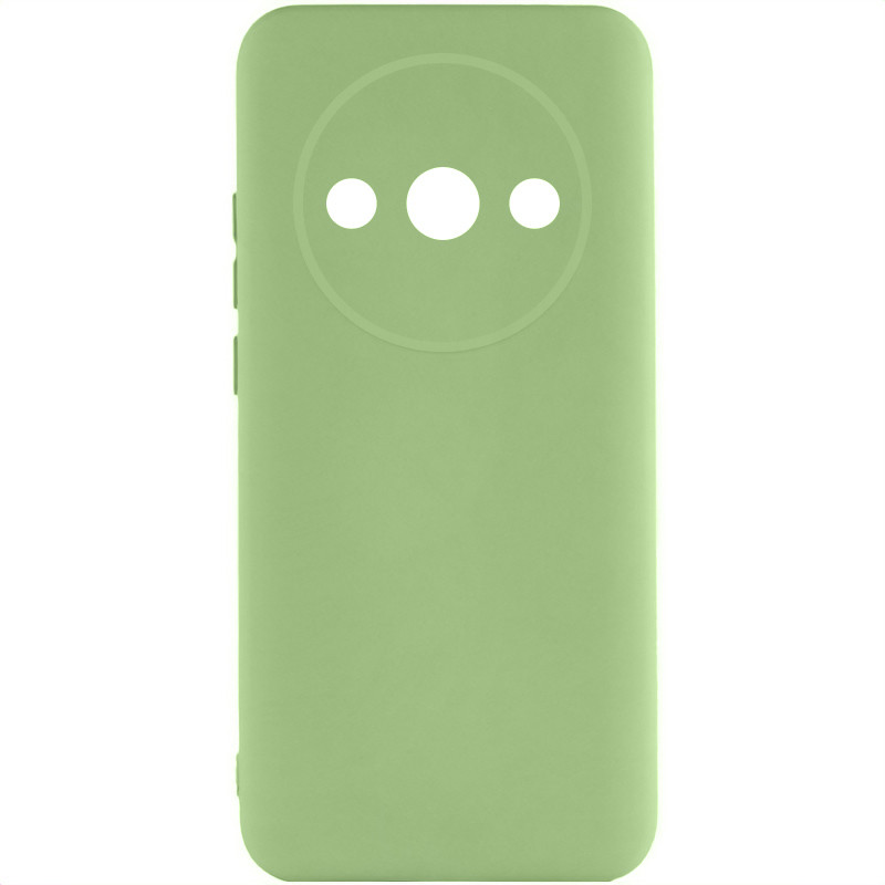 Чехол TPU GETMAN Liquid Silk Full Camera для Xiaomi Redmi A3 (Зеленый / Pistachio)