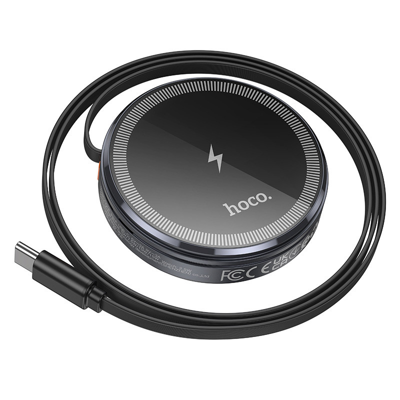 БЗУ Hoco CQ18 Flash 2in1 Magnetic + iWatch (with retractable cable Type-C) (Metal gray) в магазине vchehle.ua
