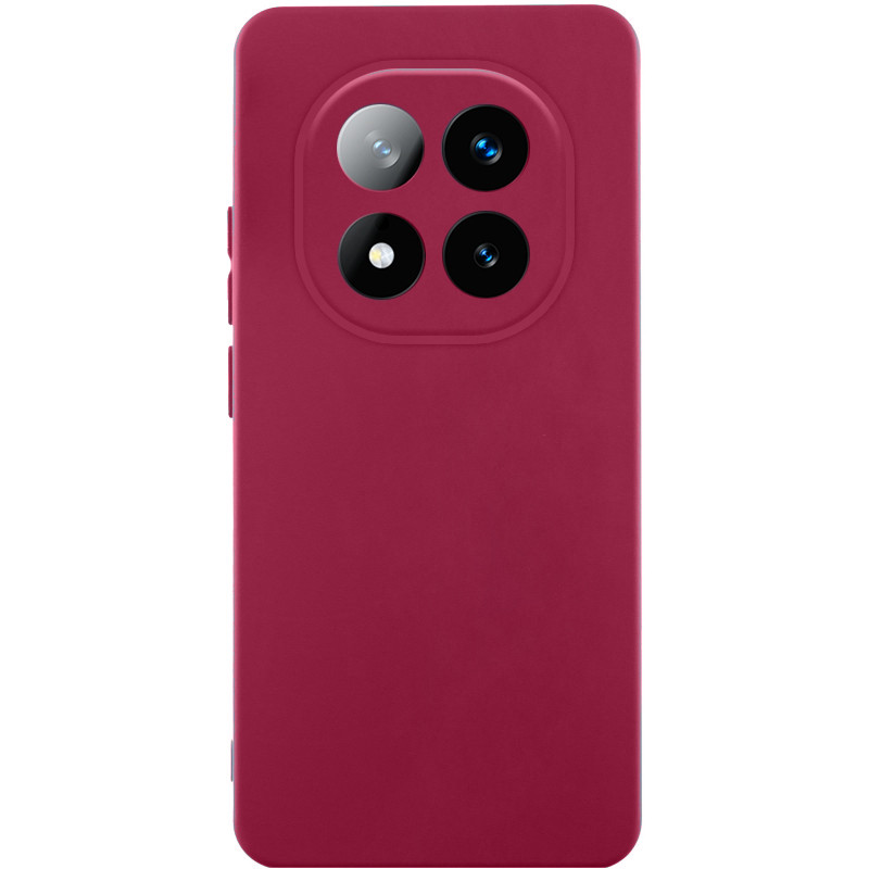 Чохол TPU GETMAN Liquid Silk Full Camera на Xiaomi Redmi Note 14 Pro 4G (Бордовий / Marsala)