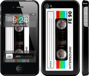Чехол Кассета с90 для iPhone 4