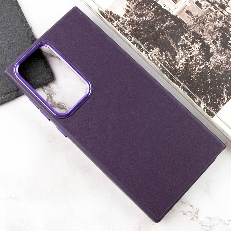 Кожаный чехол Bonbon Leather Metal Style для Samsung Galaxy S23 Ultra (Фиолетовый / Dark Purple) в магазине vchehle.ua