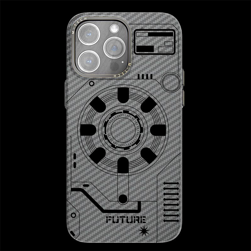 Фото Чехол M-Tech Carbon soft touch with Magnetic Safe для Apple iPhone 14 Pro Max (6.7") (Future Grey) на vchehle.ua