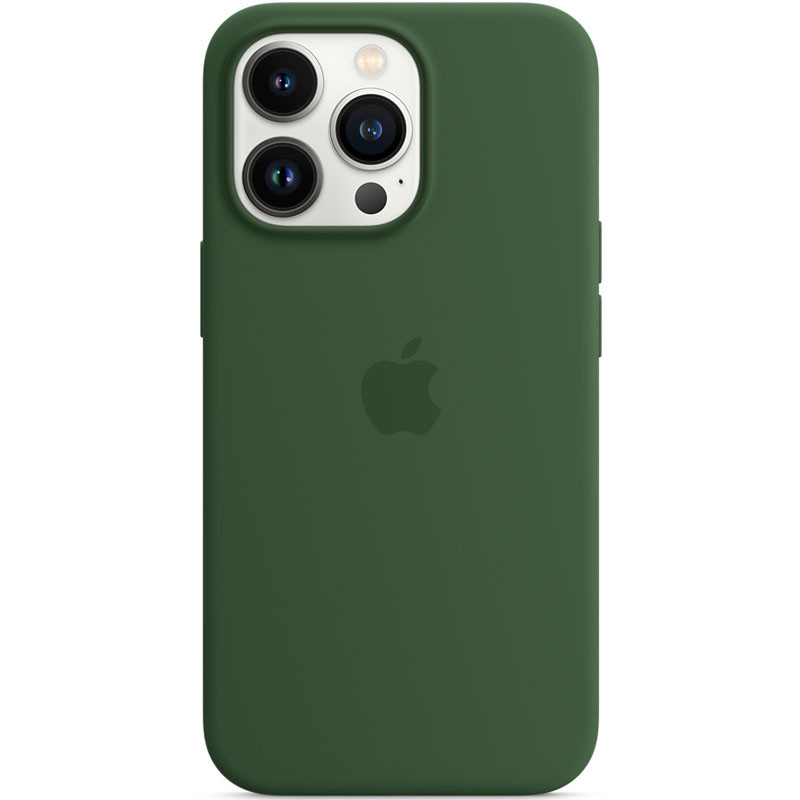 Чехол Silicone Case Full Protective (AA) для Apple iPhone 14 Pro (6.1") (Зеленый / Clover)