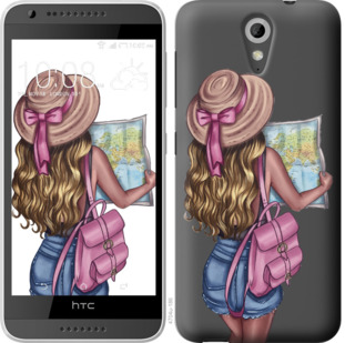 

Чохол Дівчина з картою на HTC Desire 620G 923964