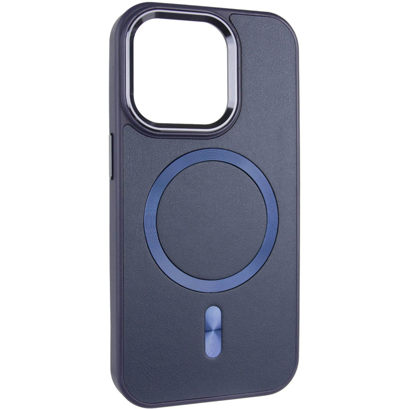 Кожаный чехол SnapCase with Magnetic Safe для Apple iPhone 13 / 14 (6.1") (Dark Blue)