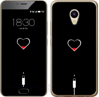 Чехол Подзарядка сердца для Meizu M5