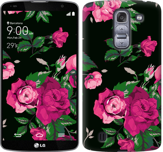 

Чохол Троянди на чорному тлі на LG G Pro 2 D838 546976