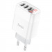 МЗП Hoco C93A Easy charge 3-port digital display charger (Білий)