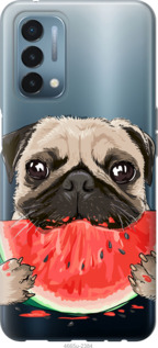 Чехол Мопс и арбуз для OnePlus Nord N200