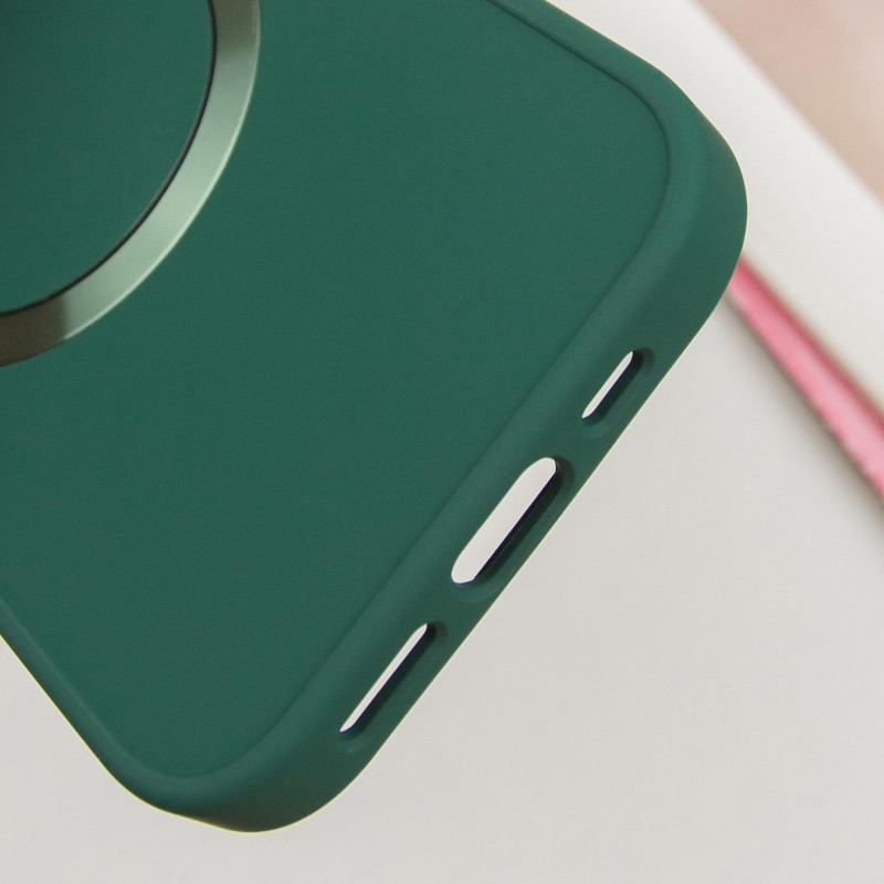 Купить TPU чехол Bonbon Metal Style with Magnetic safe для Apple iPhone 15 (6.1") (Зеленый / Pine green) на vchehle.ua