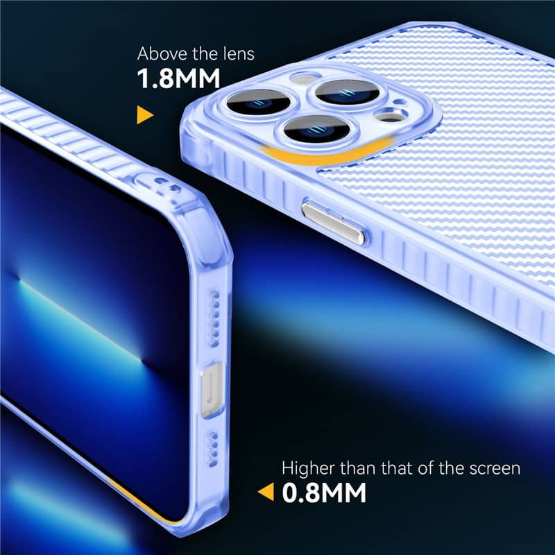 Чехол TPU Ease Carbon color series для Apple iPhone 12 Pro (6.1") (Синий / Прозрачный) в магазине vchehle.ua