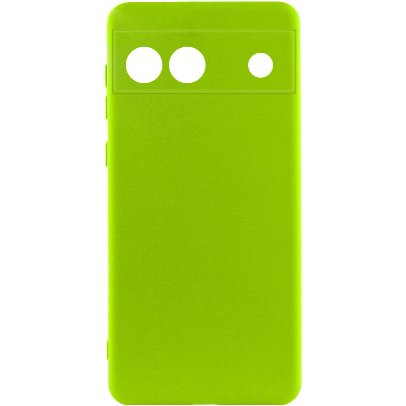 Чохол Silicone Cover Lakshmi Full Camera (A) на Google Pixel 6a (Салатовий / Neon Green)