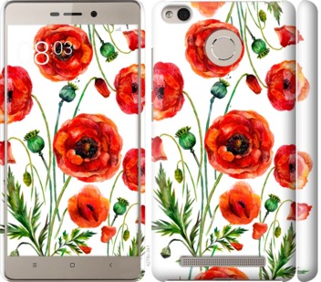 

Чехол Нарисованные маки для Xiaomi Redmi 3 Pro 744095