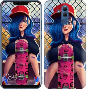 

Чохол Прикольна дівчинка зі скейтбордом на Huawei Mate 20 Lite 671919