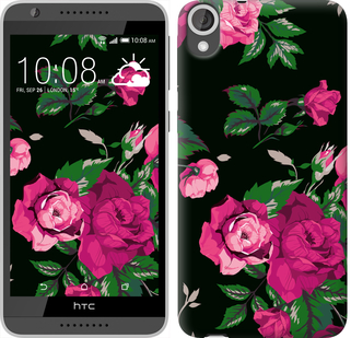 

Чохол Троянди на чорному тлі на HTC Desire 820 546901