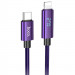 Дата кабель Hoco U125 Benefit 27W Type-C to Lightning with display (1.2m) (Purple)