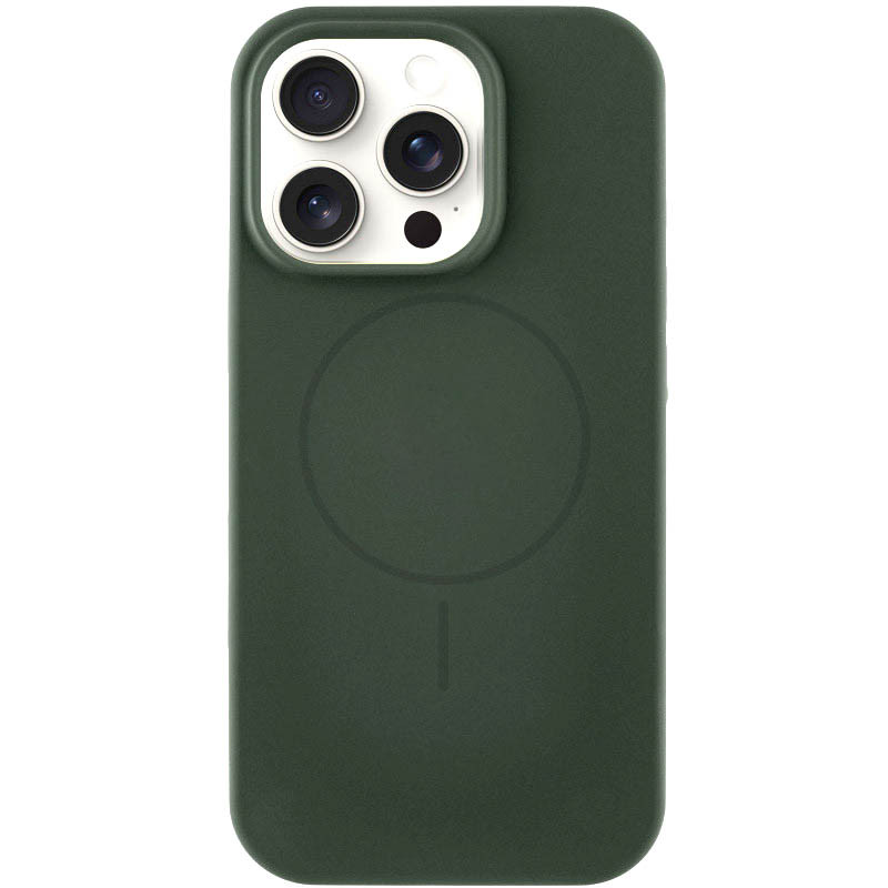Чохол Silicone Case Full Protective (AA) NO LOGO with Magnetic Safe на Apple iPhone 14 Pro Max (6.7") (Зелений / Cyprus Green)