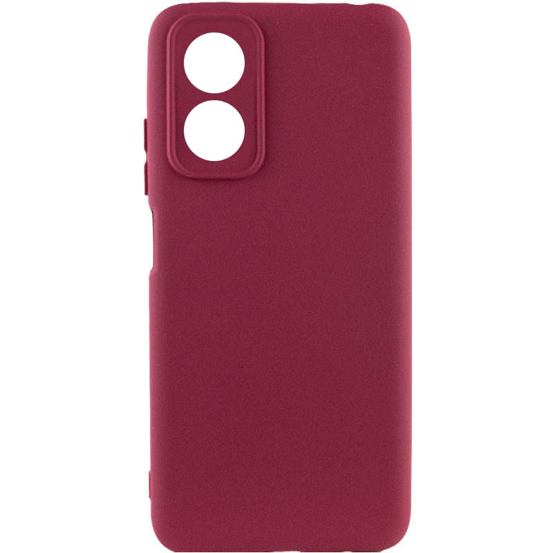 Чохол Silicone Cover Lakshmi Full Camera (A) на Oppo A17 (Бордовий / Marsala)