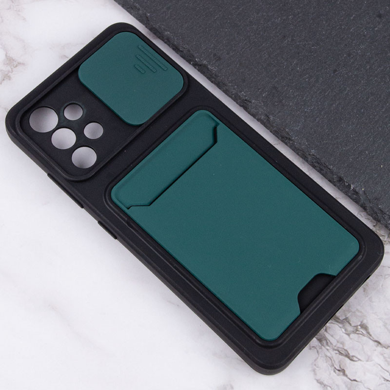 

TPU+PC чехол Card Holder для Samsung Galaxy A32 4G (Зеленый) 1213573