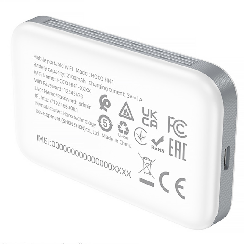 Купить Портативный модем WiFi роутер Hoco HI41 150Mbps (Micro SIM) 2100 mAh (White) на vchehle.ua