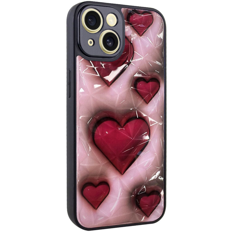 TPU+PC чехол Prisma Plushie для Apple iPhone 14 (6.1") (Hearts)