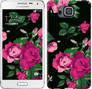 

Чохол Троянди на чорному тлі на Samsung Galaxy Alpha G850F 546812