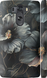 Чохол Чорні квіти на LG G3 D855