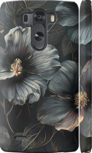 Чохол Чорні квіти для LG D855