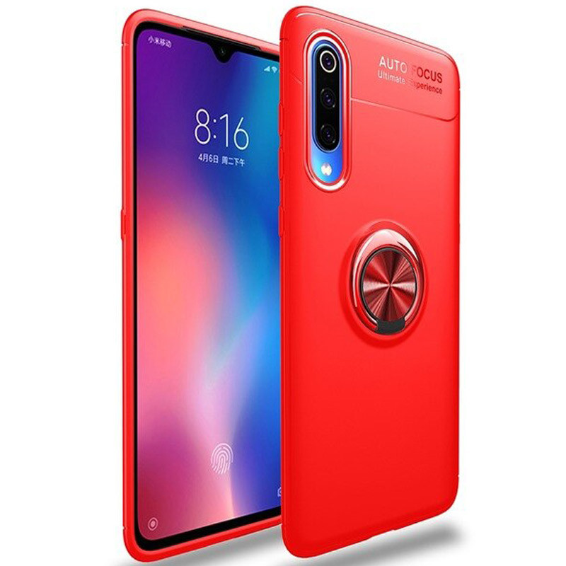 

TPU чехол Deen ColorRing под магнитный держатель для Xiaomi Mi 9 Pro (Красный / Красный) 788122